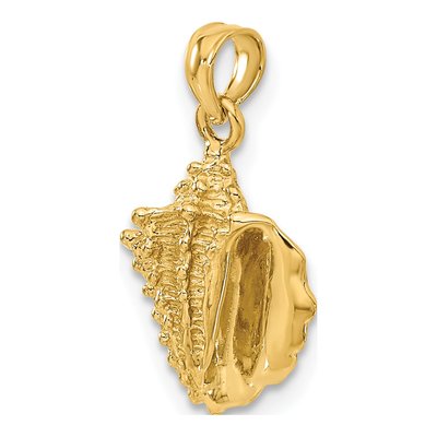 14K Yellow Gold Conch Shell Pendant – view 6
