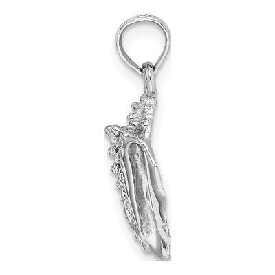 14K White Gold Conch Shell Pendant – view 3