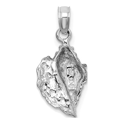 14K White Gold Conch Shell Pendant – view 5