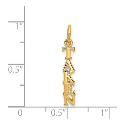 14K Yellow Gold Taken Vertical Pendant – view 5