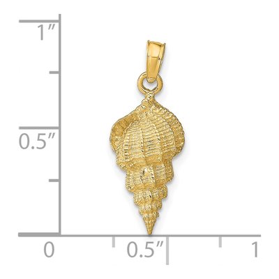 14K Yellow Gold Conch Shell Pendant – view 5