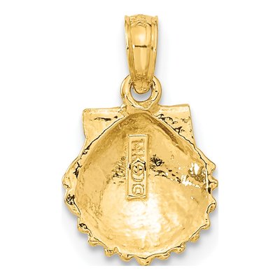14K Yellow Gold Scallop Shell Pendant – view 4