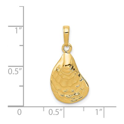 14K Yellow Gold Oyster Shell Pendant – view 5