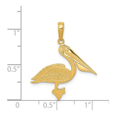 14K Yellow Gold Pelican Pendant – view 5