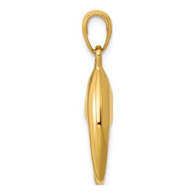 14K Yellow Gold 3-D Moveable Crab Claw Pendant – view 3
