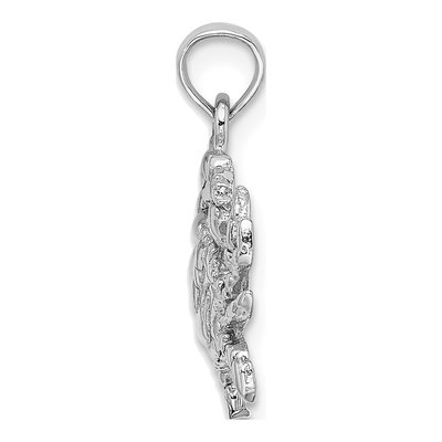 14K White Gold Blue Crab Charm – view 3