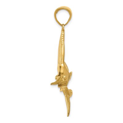 14K Yellow Gold Sailfish Pendant – view 3