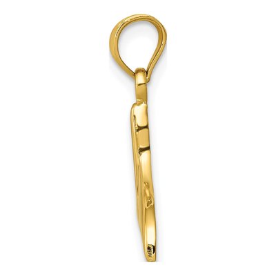 14K Yellow Gold Whale Tail Pendant – view 3