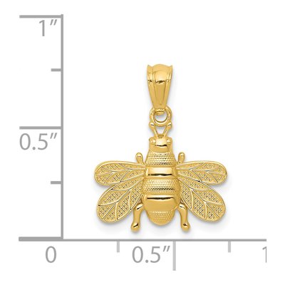 14K Yellow Gold Bee Pendant – view 5