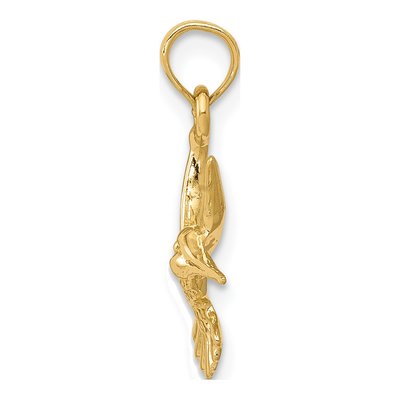 14K Yellow Gold Hummingbird Pendant – view 3