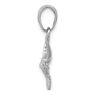 14K White Gold Hummingbird Pendant – view 3