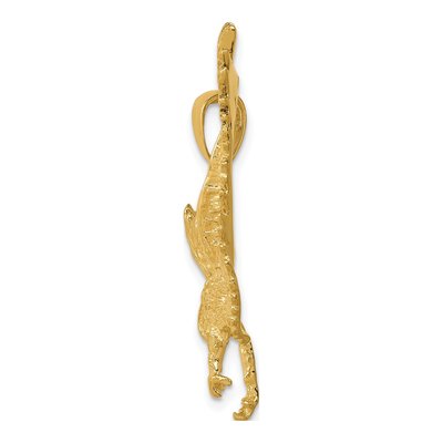 14K Yellow Gold Textured Eagle Pendant – view 3