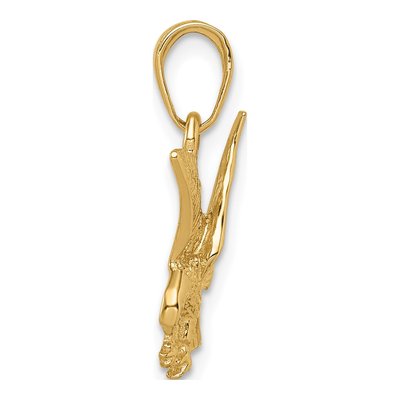 14K Yellow Gold Eagle Landing Pendant – view 3