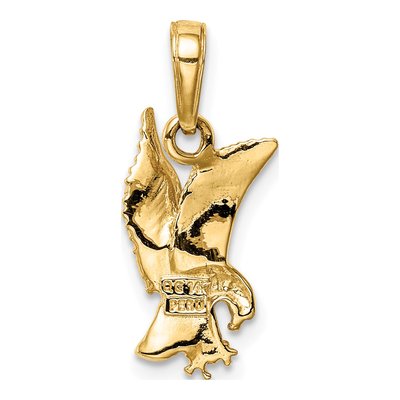 14K Yellow Gold Eagle Landing Pendant – view 5