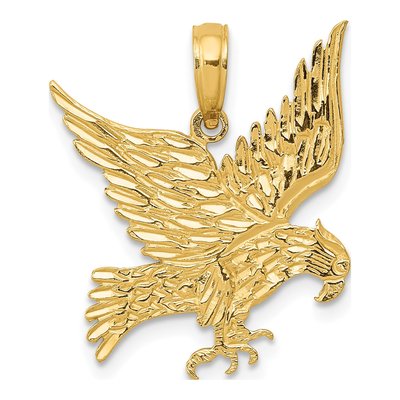 14K Yellow Gold Eagle Pendant