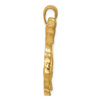 14K Yellow Gold Galloping Horse Pendant – view 3