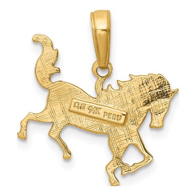 14K Yellow Gold Horse Pendant – view 5