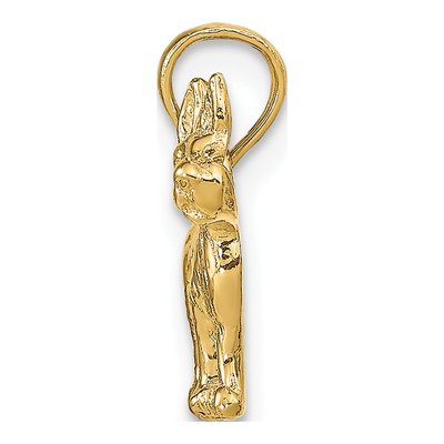 14K Yellow Gold Terrier Dog Pendant – view 3