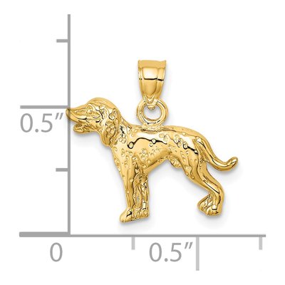 14K Yellow Gold Dalmatian Dog Pendant – view 4