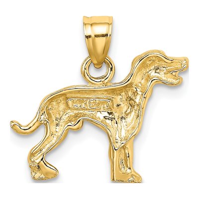 14K Yellow Gold Dalmatian Dog Pendant – view 5