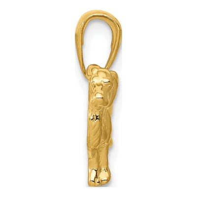 14K Yellow Gold Springer Spaniel Dog Pendant – view 3
