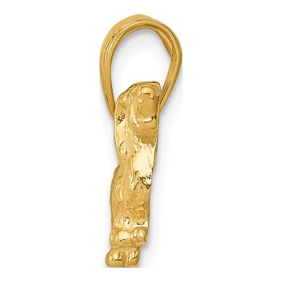 14K Yellow Gold Dachshund Dog Pendant – view 3