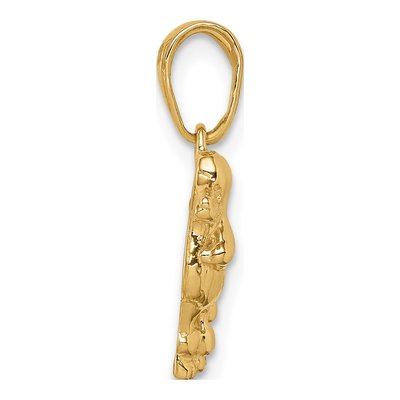14K Yellow Gold Poodle Dog Pendant – view 3