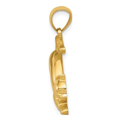 14K Yellow Gold Stretching Cat Pendant – view 3