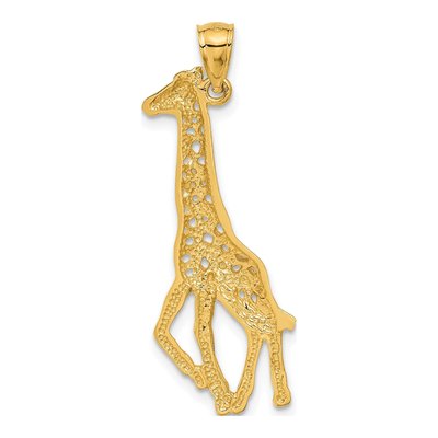 14K Yellow Gold Giraffe Pendant – view 4