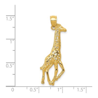 14K Yellow Gold Giraffe Pendant – view 5