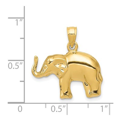 14K Yellow Gold Elephant Pendant – view 4
