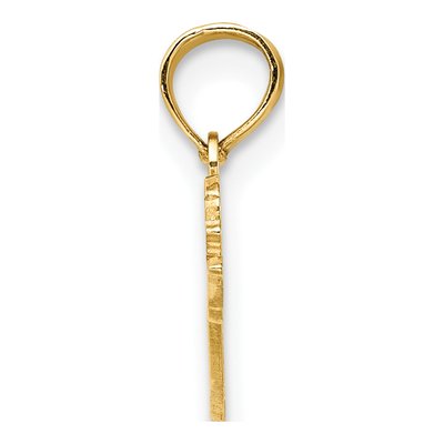 14K Yellow Gold Female Swimmer Pendant – view 3
