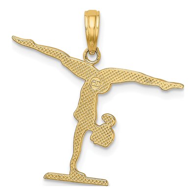 14K Yellow Gold Gymnastics Floor Pendant – view 4