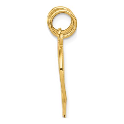 14K Yellow Gold Mom-Daughter Break-Apart Heart Charm – view 3