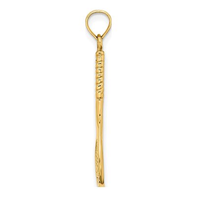 14K Yellow Gold 3D Tennis Racquet Charm – view 3