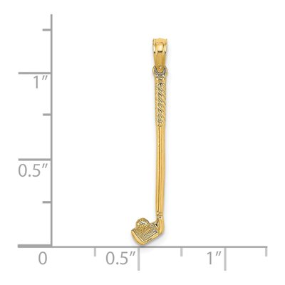 14K Yellow Gold Golf Club Ball Pendant – view 4
