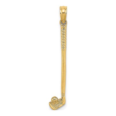 14K Yellow Gold Golf Club Ball Pendant