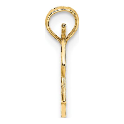 14K Yellow Gold Megaphone Charm – view 3
