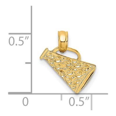 14K Yellow Gold Megaphone Charm – view 5
