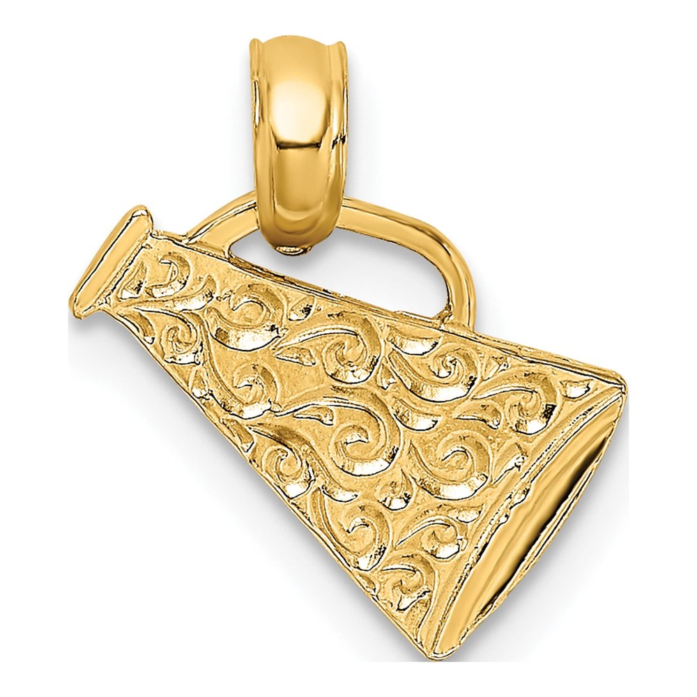 14K Yellow Gold Megaphone Charm