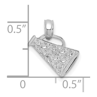 14K White Gold Megaphone Pendant – view 5