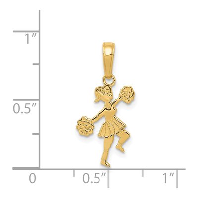 14K Yellow Gold Cheerleader Pom-Poms Pendant – view 5