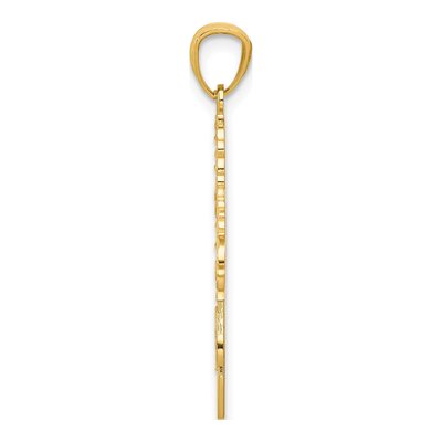 14K Yellow Gold Cheerleader Pendant – view 3