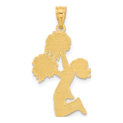 14K Yellow Gold Cheerleader Pendant – view 4