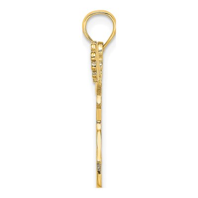 14K Yellow Gold Cheerleader Pendant – view 3