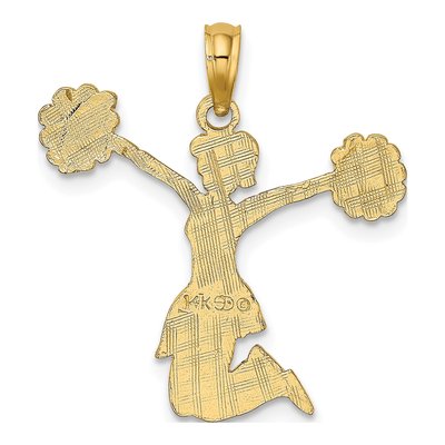14K Yellow Gold Cheerleader Pendant – view 4