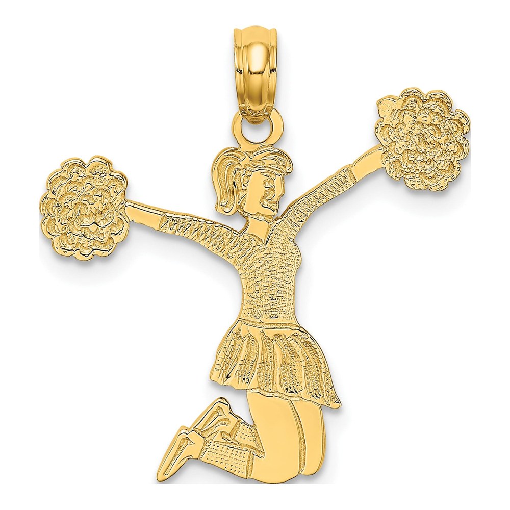 14K Yellow Gold Cheerleader Pendant