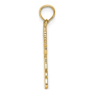 14K Yellow Gold Cheerleader Pendant – view 3