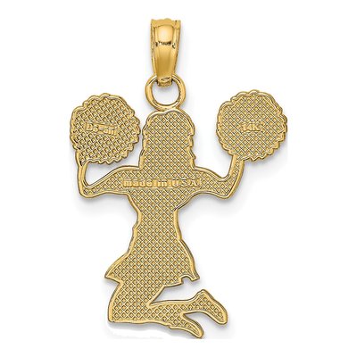 14K Yellow Gold Cheerleader Pendant – view 4