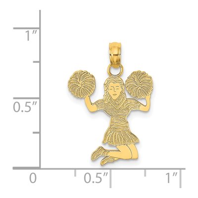 14K Yellow Gold Cheerleader Pendant – view 5
